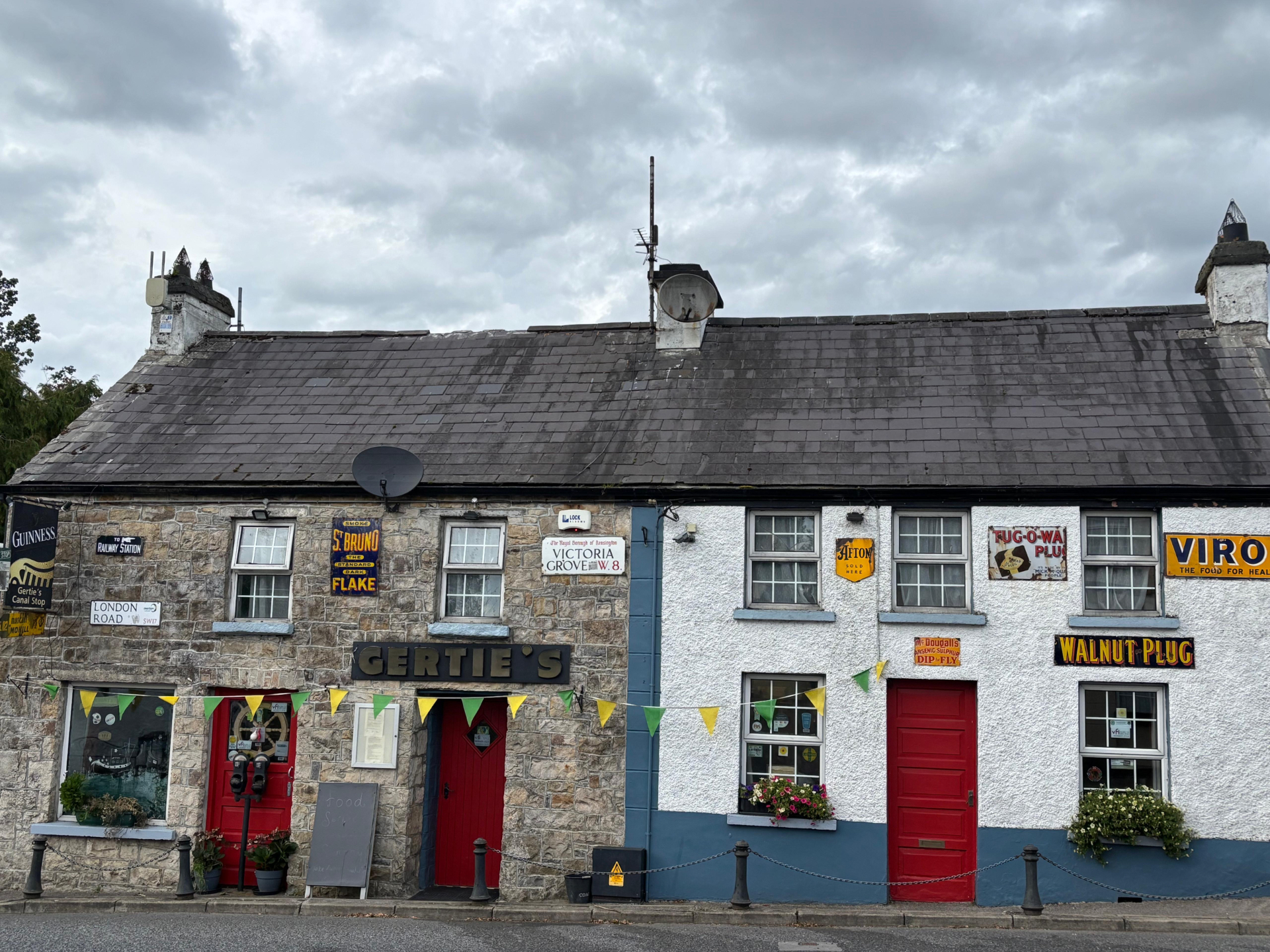 Restored slate roof on Gertie's stone building, Roscommon