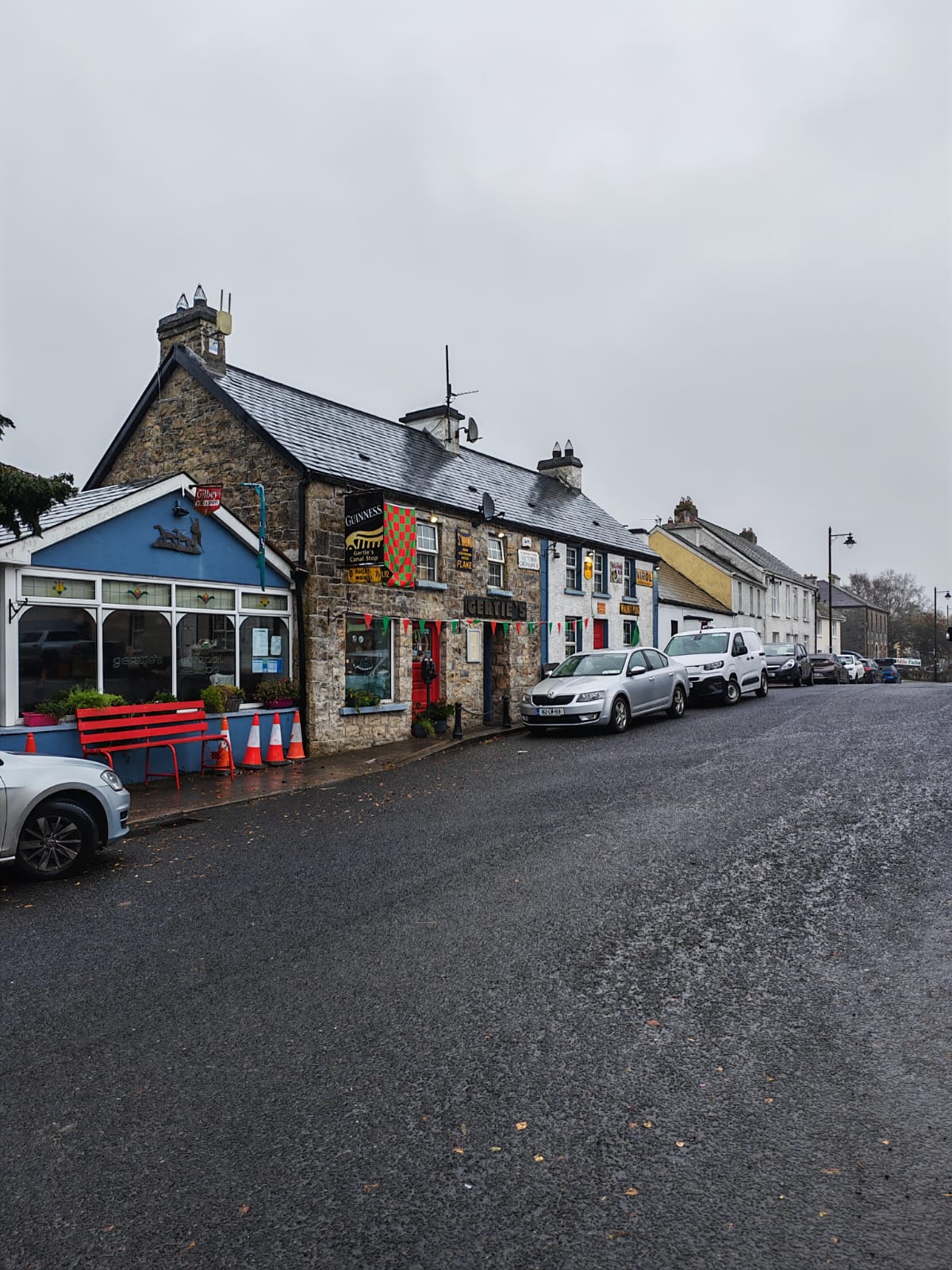 Roscommon street view of completed slate roofing job